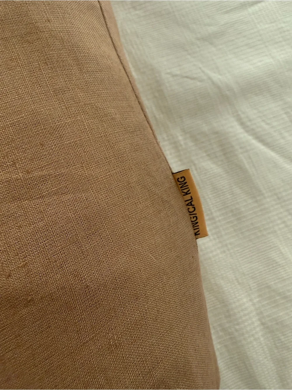 New Quince European Linen Duvet Cover Set King/CalKing - Latte MSRP $214